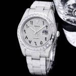 GB Factory Rolex Oyster Perpetual Datejust Replica Price 41 series Silver steel case with White diamonds Diameter 41mm watch